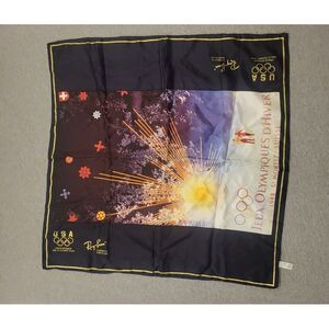Vintage Ray Ban 1992 Summer Olympic Silk Cleaning‎ Towel VTG 90s USA RARE